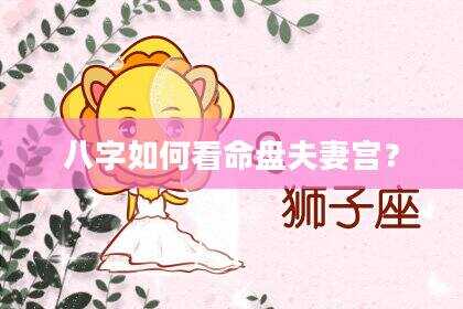 八字如何看命盘夫妻宫？