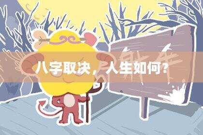 八字取决，人生如何？