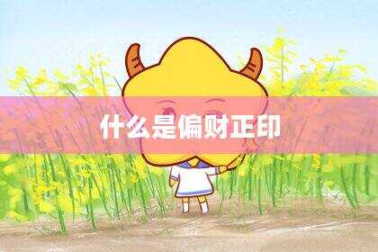 什么是偏财正印