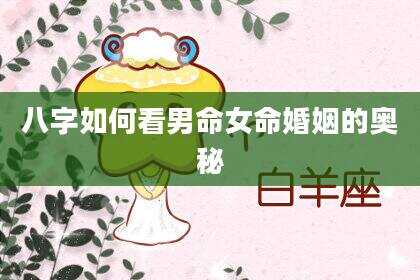 八字如何看男命女命婚姻的奥秘