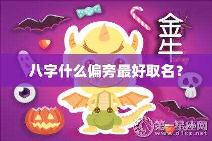 八字什么偏旁最好取名？
