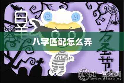 八字匹配怎么弄