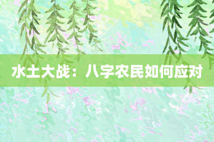 水土大战：八字农民如何应对