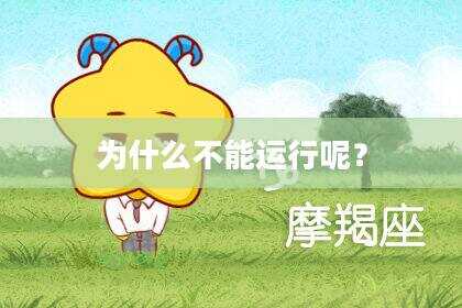为什么不能运行呢？