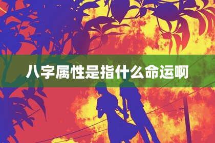 八字属性是指什么命运啊