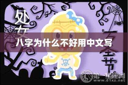 八字为什么不好用中文写