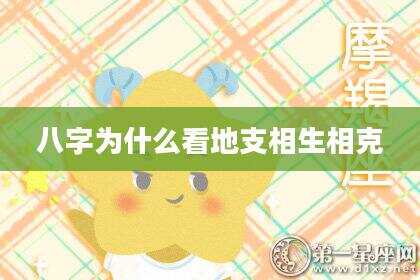 八字为什么看地支相生相克