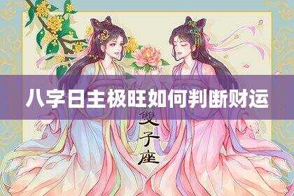 八字日主极旺如何判断财运