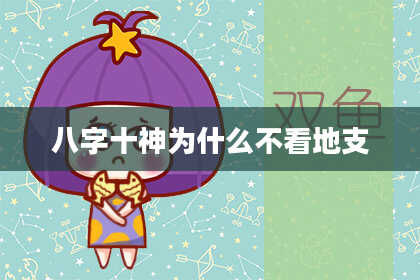 八字十神为什么不看地支