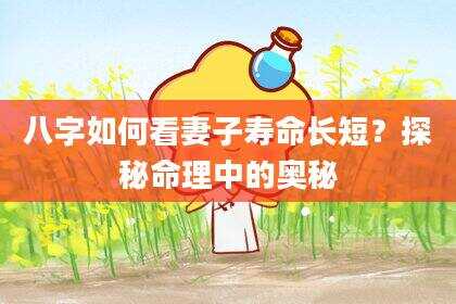 八字如何看妻子寿命长短？探秘命理中的奥秘