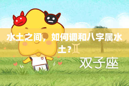 水土之间，如何调和八字属水土？