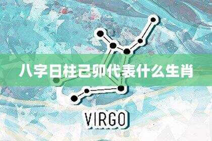 八字日柱己卯代表什么生肖