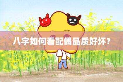 八字如何看配偶品质好坏？