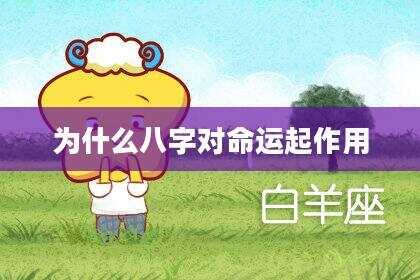 为什么八字对命运起作用