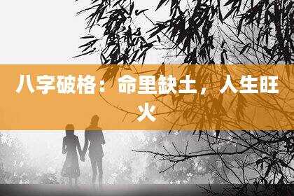 八字破格：命里缺土，人生旺火