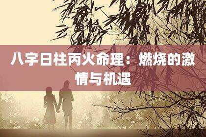 八字日柱丙火命理：燃烧的激情与机遇
