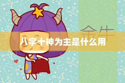 八字十神为主是什么用