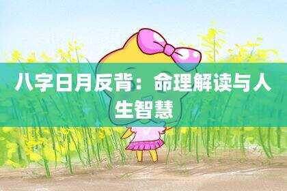 八字日月反背：命理解读与人生智慧