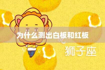为什么测出白板和红板